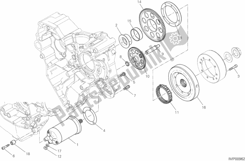 Alle onderdelen voor de Elektrisch Starten En Ontsteken van de Ducati Diavel FL Thailand 1200 2019